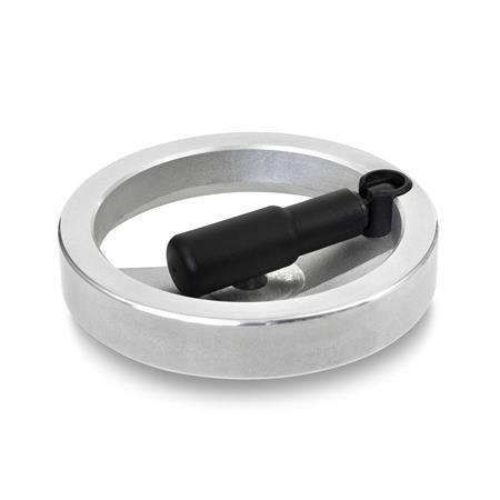 Otto Ganter Handwheel with Retractable Handle Aluminum, GN 322.7